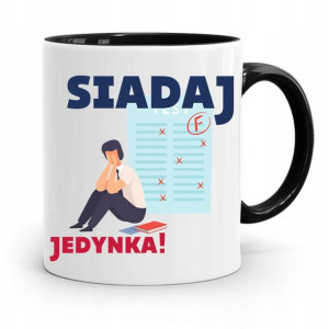 Kubek Czarny Prezent Dzień Nauczyciela Siadaj 1