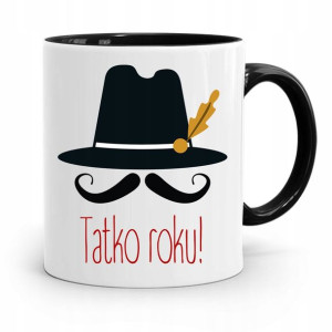 Kubek Czarny Prezent Na Dzień Ojca Tatko Roku