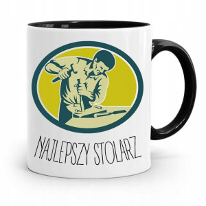 Kubek Czarny Prezent Stolarza Najlepszy Stolarz