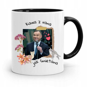 Kubek Czarny Prezydenta Andrzej Duda Kawa Z Rana