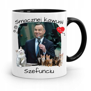 Kubek Czarny Prezydenta Andrzej Duda Pis Prezent