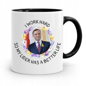 Kubek Czarny Prezydenta Andrzej Duda Pis Prezent