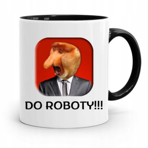 Kubek Czarny Śmieszny Nosacz Janusz Do Roboty