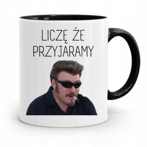 Kubek Czarny Śmieszny Zabawny Liczę Że Przyjaramy