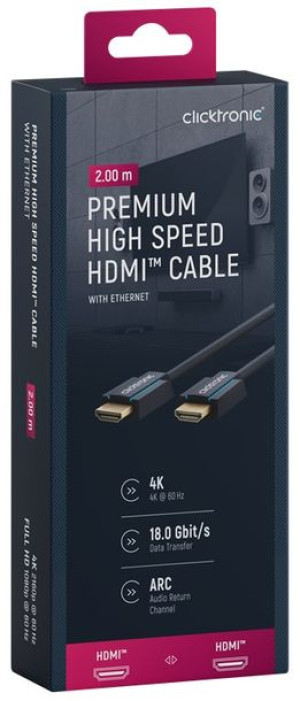 Clicktronic Kabel Hdmi 2.0 4k 60hz 2m