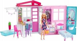 Barbie domek dla lalek 46cm + LALKA GWY84
