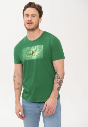 Męski T-shirt Koszulka Z Kolorowym Nadrukiem Volcano T-cyber Xl