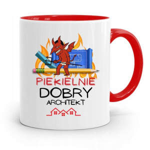 Kubek Czerwony Architekta Piekielnie Dobry Prezent