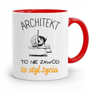 Kubek Czerwony Architekta To Styl Życia Prezent