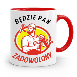 Kubek Czerwony Budowlańca Majstra Fachowca Prezent