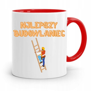 Kubek Czerwony Budowlańca Majstra Fachowca Prezent