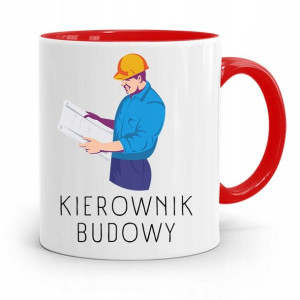 Kubek Czerwony Budowlańca Majstra Fachowca Prezent