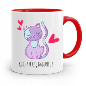 Kubek Czerwony Dla Babci Kocham Cię Babuniu