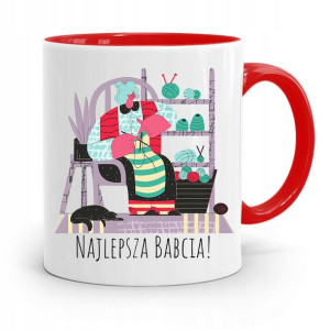 Kubek Czerwony Dla Babci Najlepsza Babcia