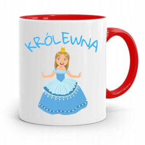 Kubek Czerwony Dla Dzieci Córki Królewna +imię
