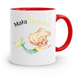 Kubek Czerwony Dla Dzieci Córki Mała Syrenka +imię