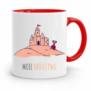Kubek Czerwony Dla Dzieci Moje Królestwo +imię