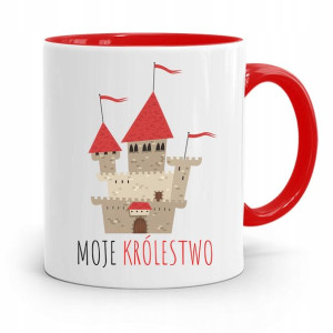 Kubek Czerwony Dla Dzieci Moje Królestwo +imię