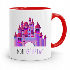 Kubek Czerwony Dla Dzieci Moje Królestwo +imię