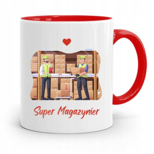 Kubek Czerwony Dla Magazyniera Super Magazynier