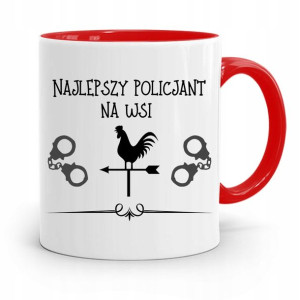 Kubek Czerwony Dla Najlepszego Policjanta Na Wsi