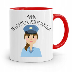 Kubek Czerwony Dla Najlepszej Mamy Policjantki