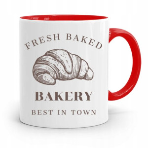 Kubek Czerwony Dla Piekarza Fresh Baked Bakery