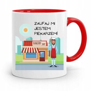 Kubek Czerwony Dla Piekarza Jestem Piekarzem