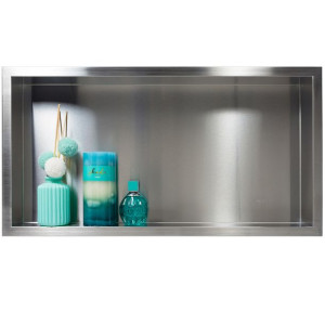 Półka łazienkowa wnękowa 60x30x7cm inox