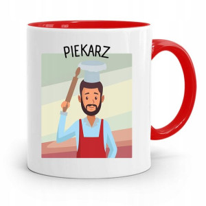 Kubek Czerwony Dla Piekarza Piekarz Prezent