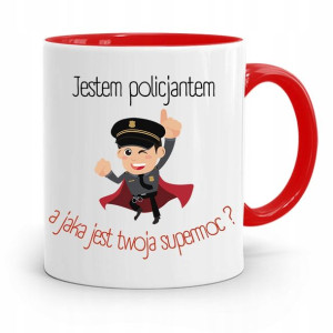Kubek Czerwony Dla Policjanta Policjantki Supermoc