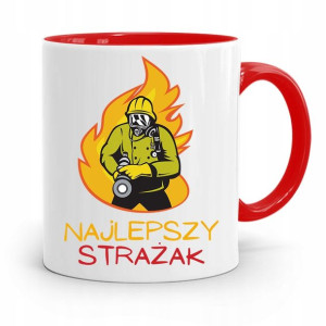 Kubek Czerwony Dla Strażaka Najlepszy Strażak
