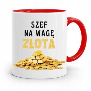 Kubek Czerwony Dla Szefa Szef Na Wagę Złota
