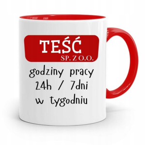 Kubek Czerwony Dla Teścia Teść Sp. Z. O.o