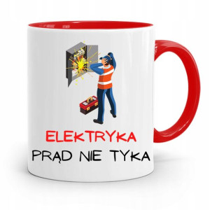 Kubek Czerwony Elektryka Elektryka Prad Nie Tyka