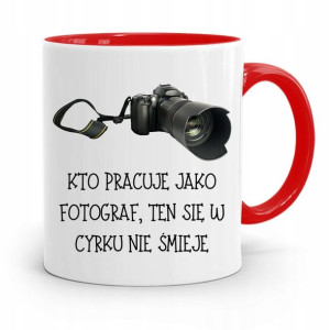Kubek Czerwony Fotografa Ten Się Nie Smieje