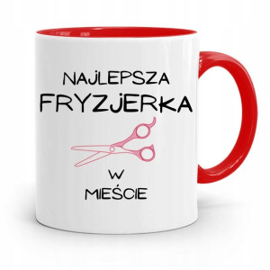 Kubek Czerwony Fryzjera Najlepsza Fryzjerka
