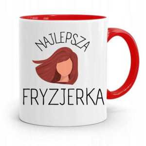 Kubek Czerwony Fryzjera Najlepsza Fryzjerka