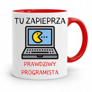 Kubek Czerwony Informatyka Programisty Prezent