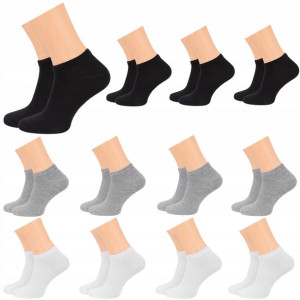 12x Skarpetki Stopki Bawełniane Damskie Mix 39-41