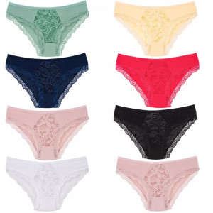 8x Figi Majtki Damskie Bawełniane Rozmiar Xl