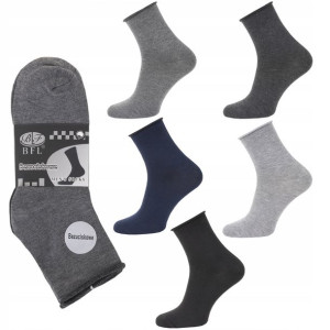 5pak Skarpety Bezuciskowe Bawełniane Mix 40-43