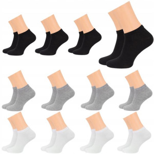 12x Skarpety Stopki Bawełniane Damskie Mix 35-38