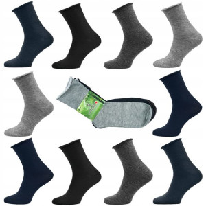 10x Skarpety Bambusowe Bezuciskowe Rozmiar 40-43