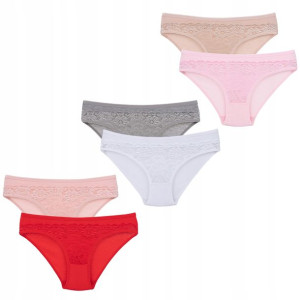 6x Majtki Damskie Figi Bawełniane Rozmiar Xl