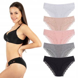 5x Majtki Figi Bawełna Damskie Rozmiar Xl