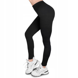 Legginsy Długie Bambusowe Czarne Rozmiar 3xl/4xl