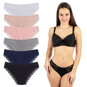 6x Majtki Figi Damskie Bawełniane Rozmiar Xl