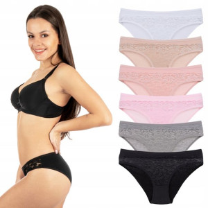 6x Majtki Figi Bawełniane Damskie Rozmiar Xl