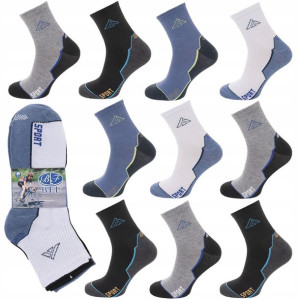 10x SKARPETY BAWEŁNIANE SPORTOWE różne wzory 40-43